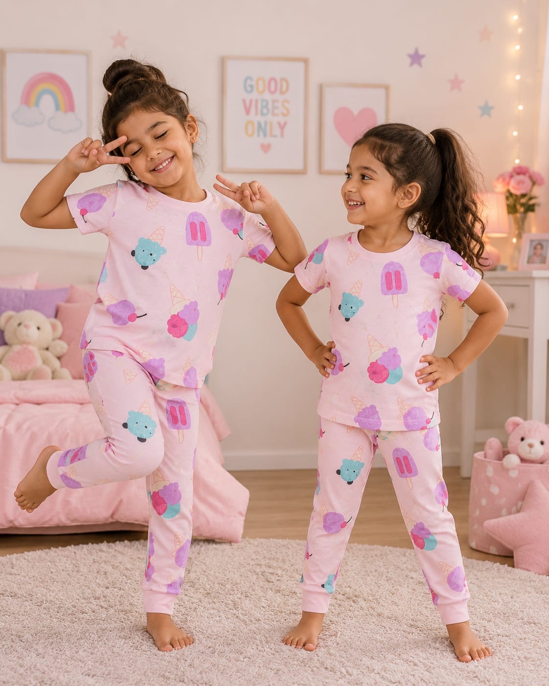 Ice cream-Kids half Sleeve Set