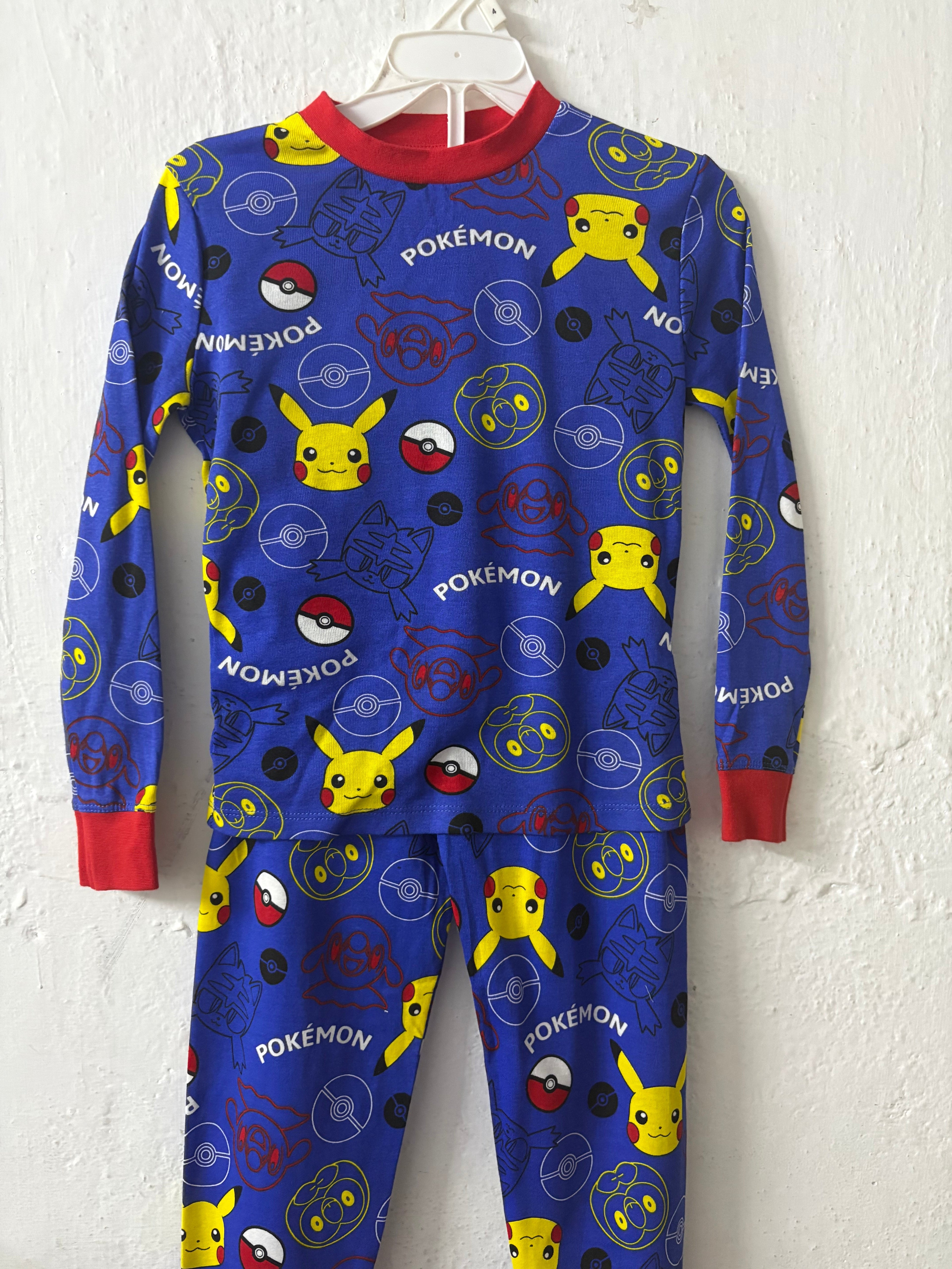 Blue with yellow Pokémon -Kids Full Sleeve Set