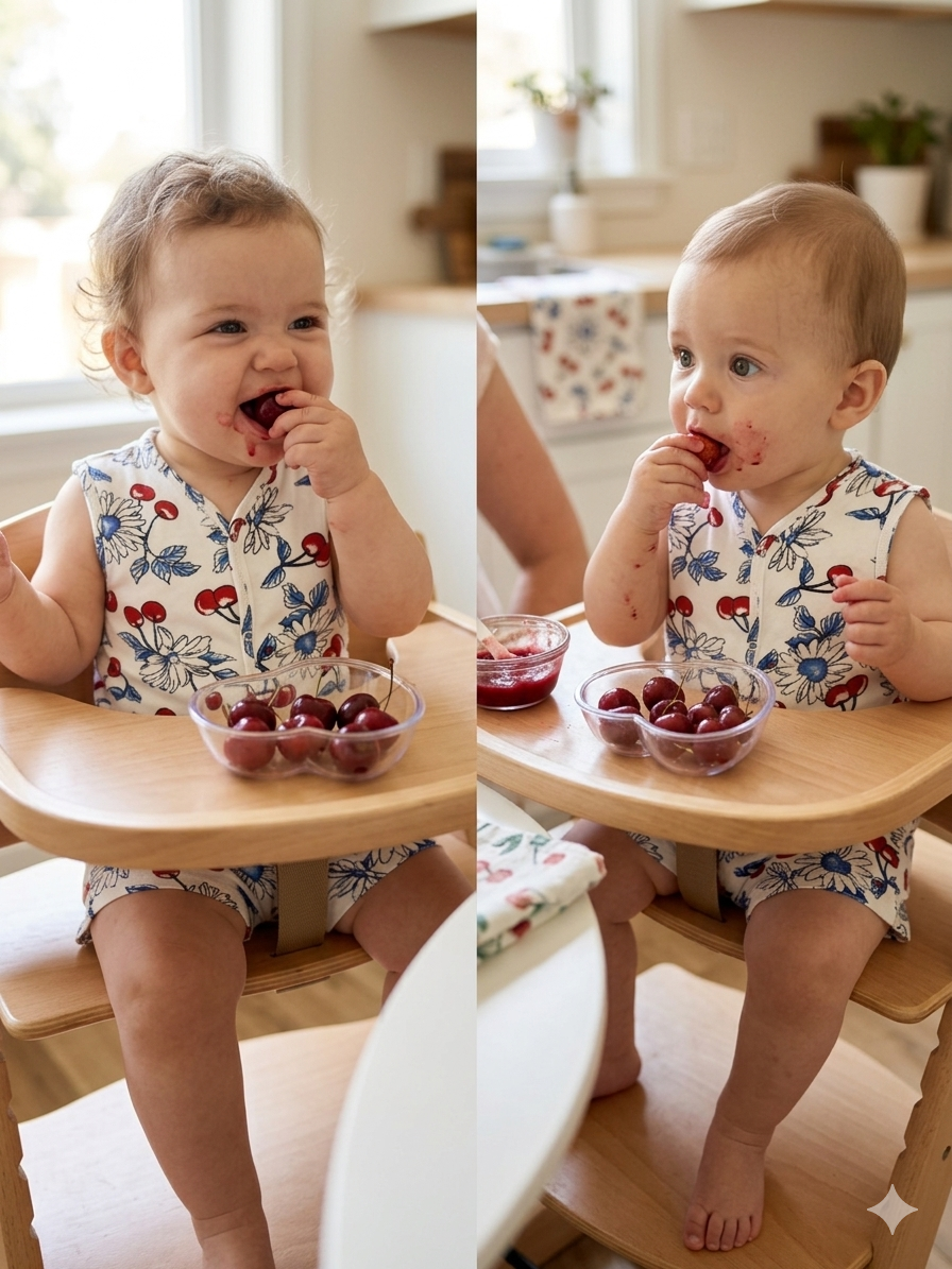 White base cherry 🍒 prints Sleeveless Jabla shorts set