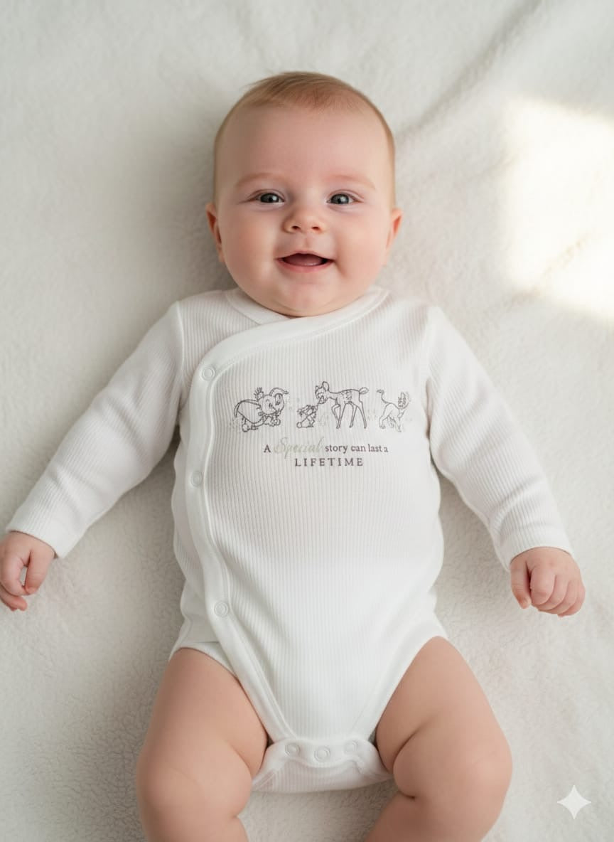 White animals - Baby Romper