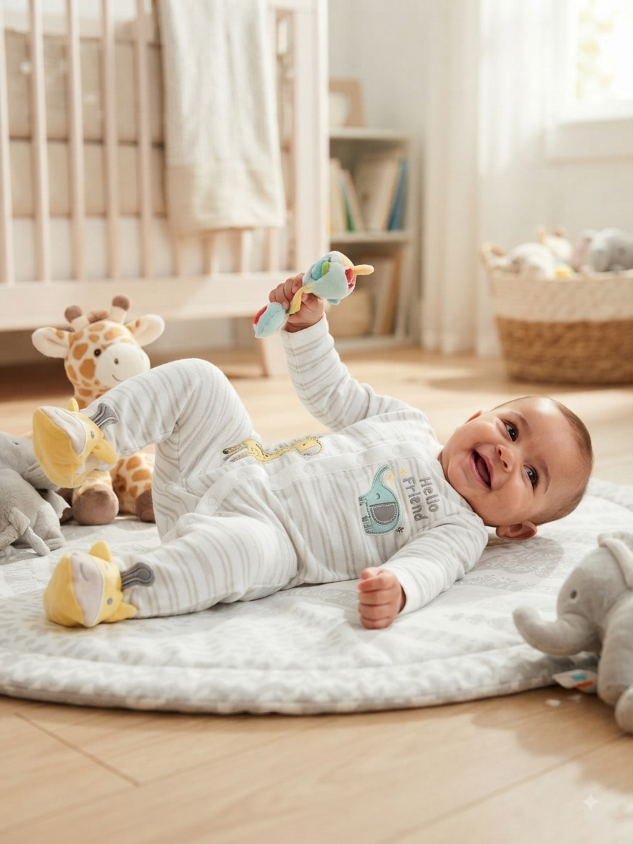 Hello Friends with shoe(snap button)-Baby High quality jumpsuit