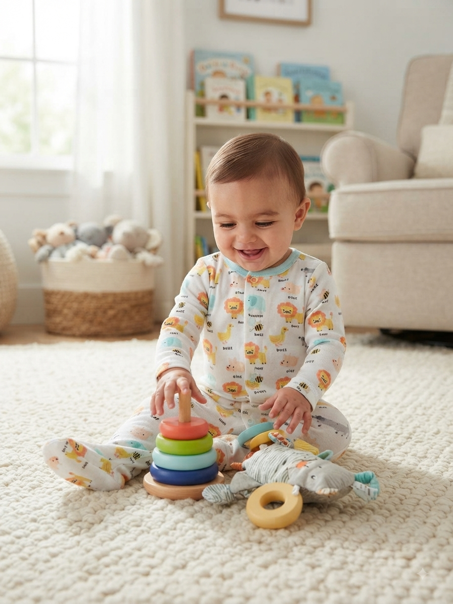 Off white all animals with shoe (snap button)-Baby High quality jumpsuit