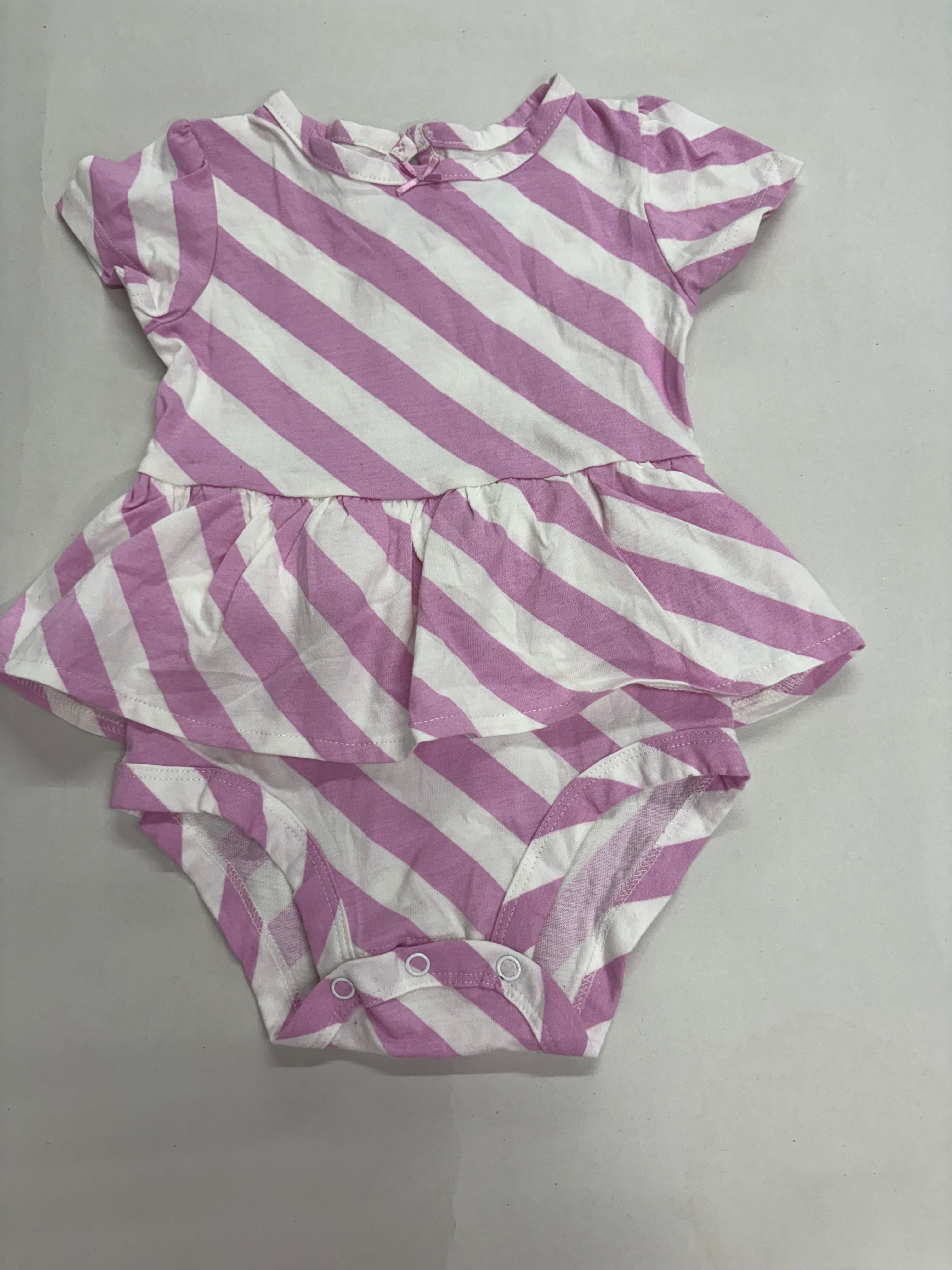 Pink checked -Onesies frock