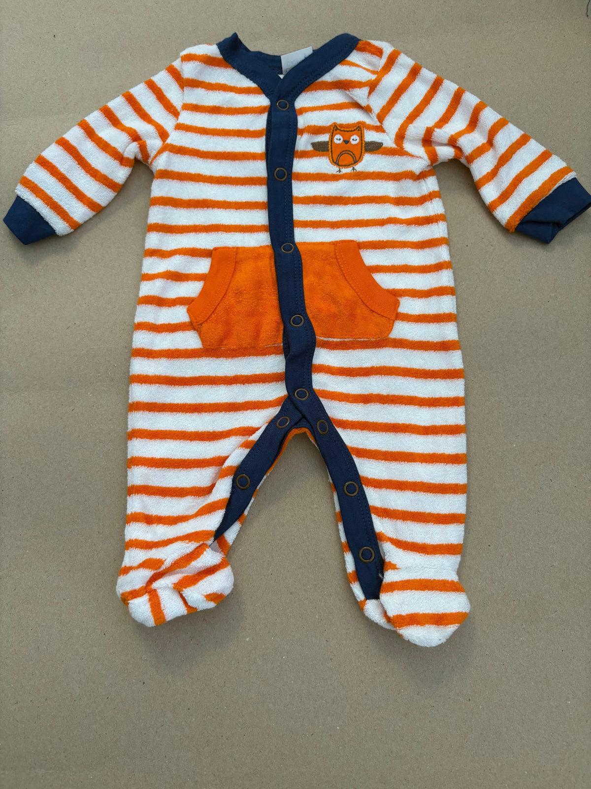 White base Orange strips -full Jumpsuits