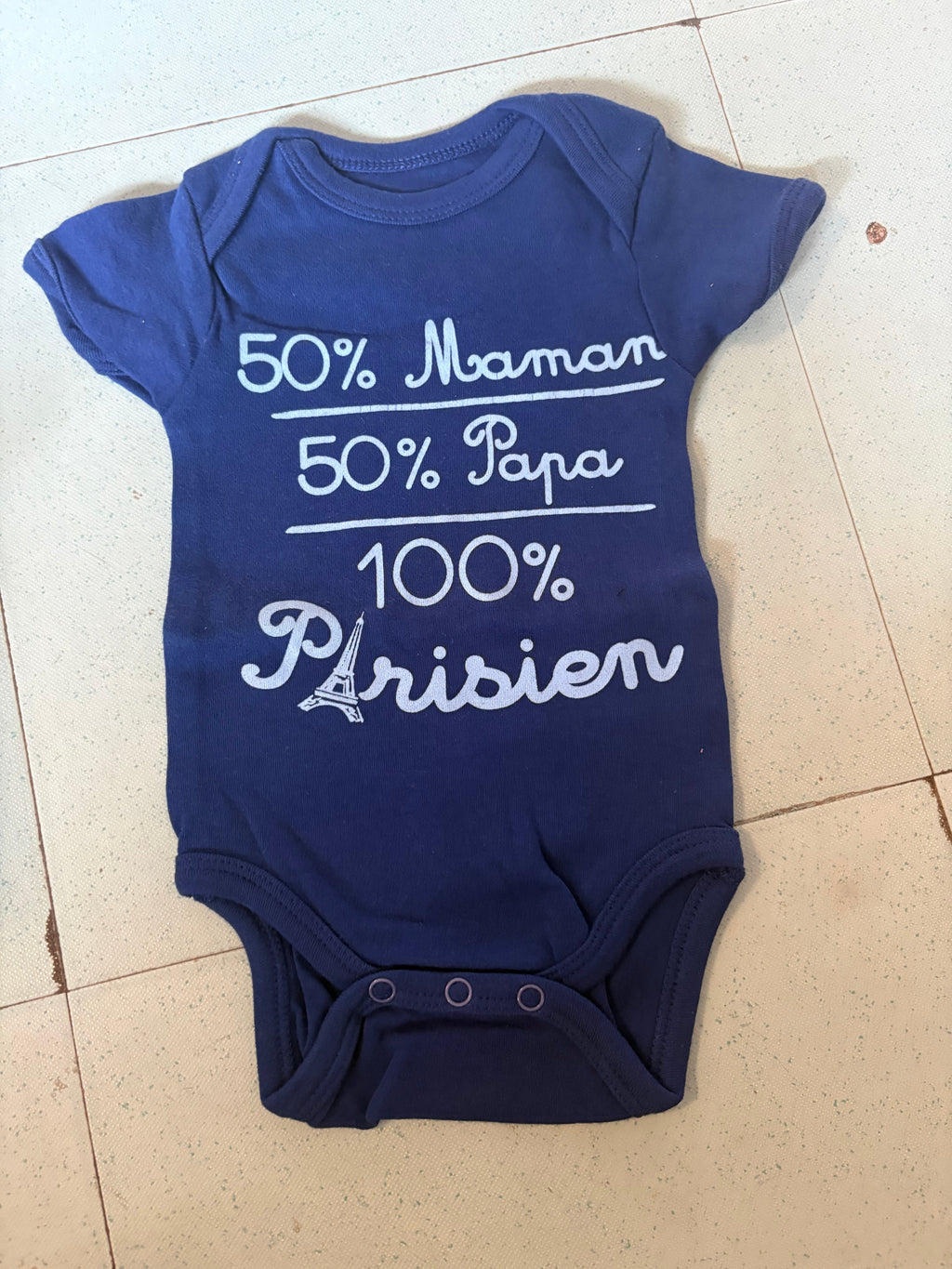 Dark blue parisien - Baby Romper