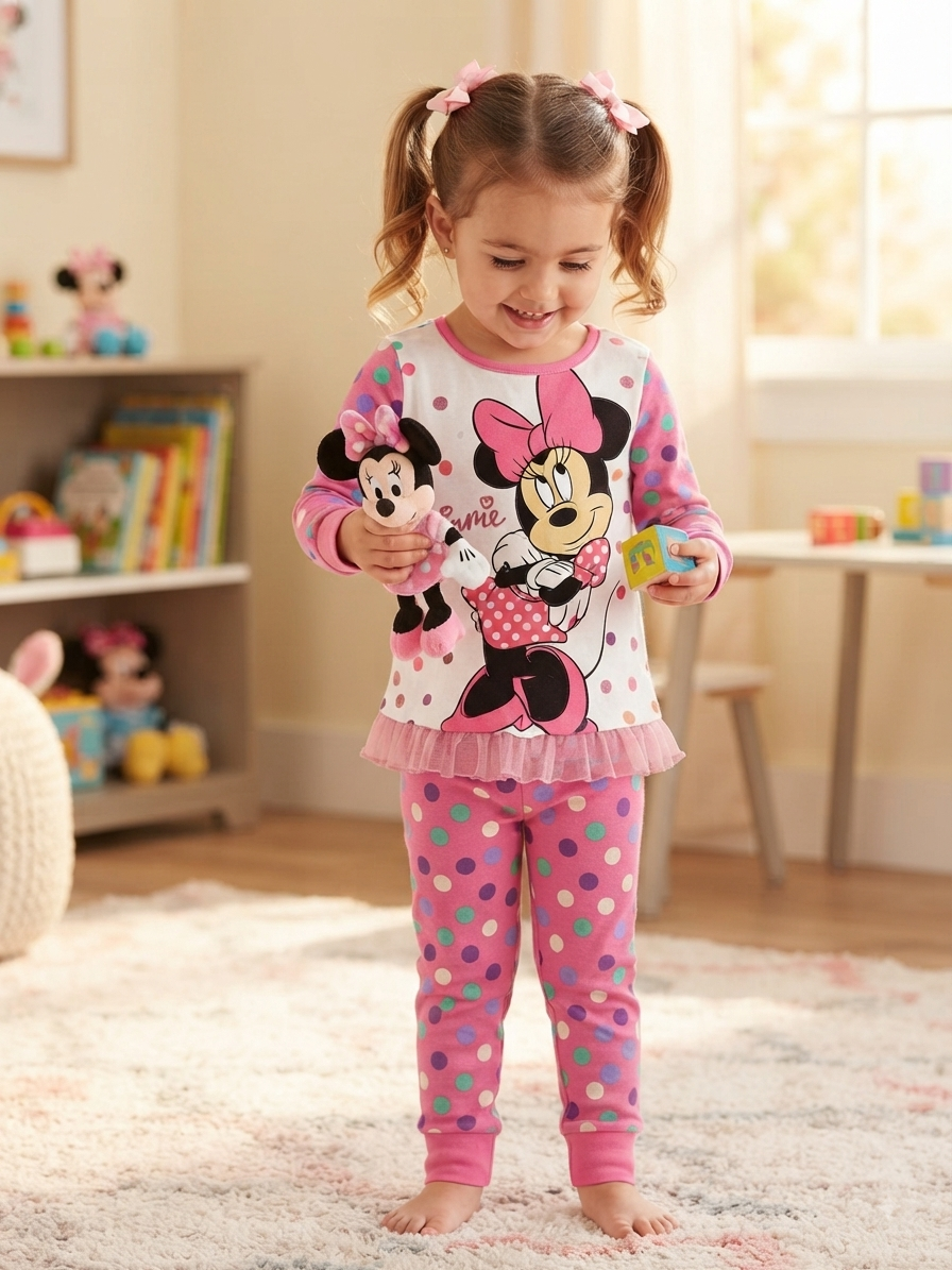 Pink Mickey Mouse -Kids Full Sleeve Set