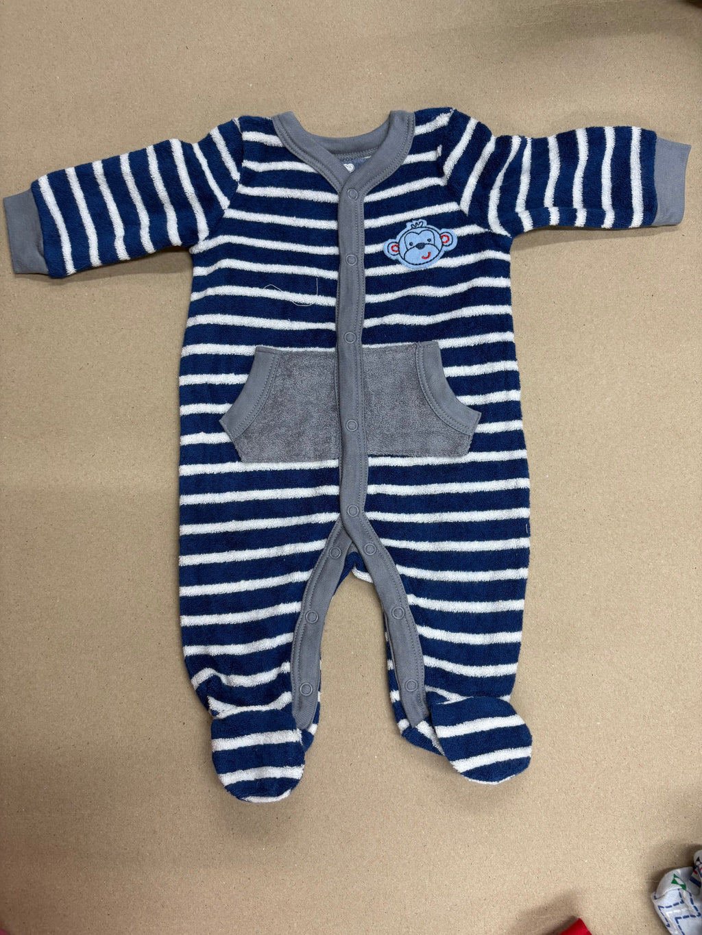 Dark blue & white line -full Jumpsuits