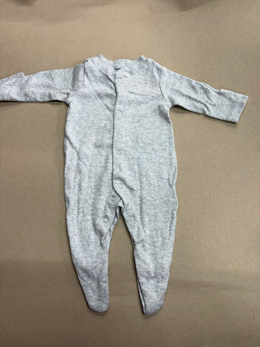Grey with shoe (snap button)-Baby High quality jumpsuit