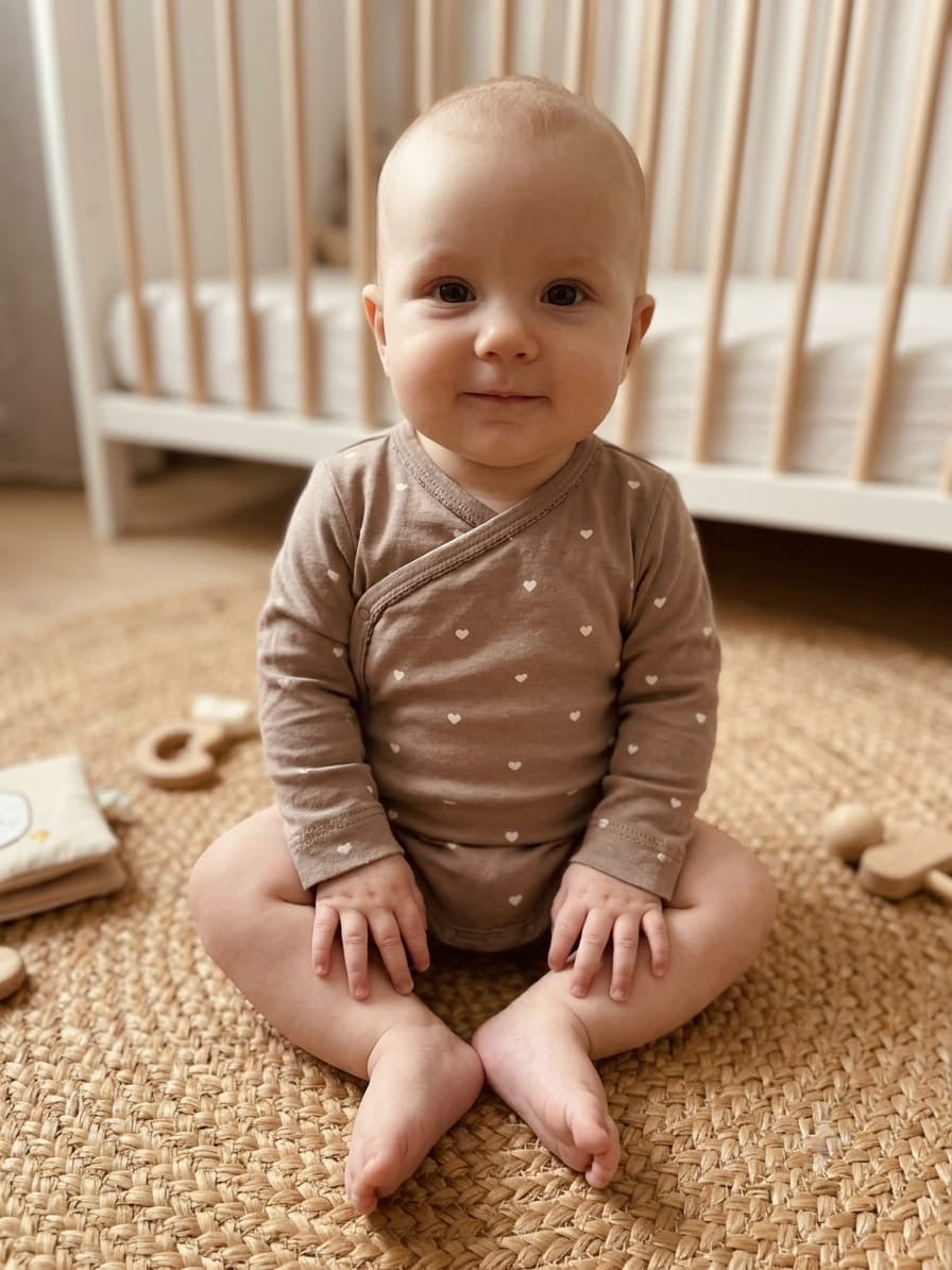 Brown hearts Baby romper full sleeve