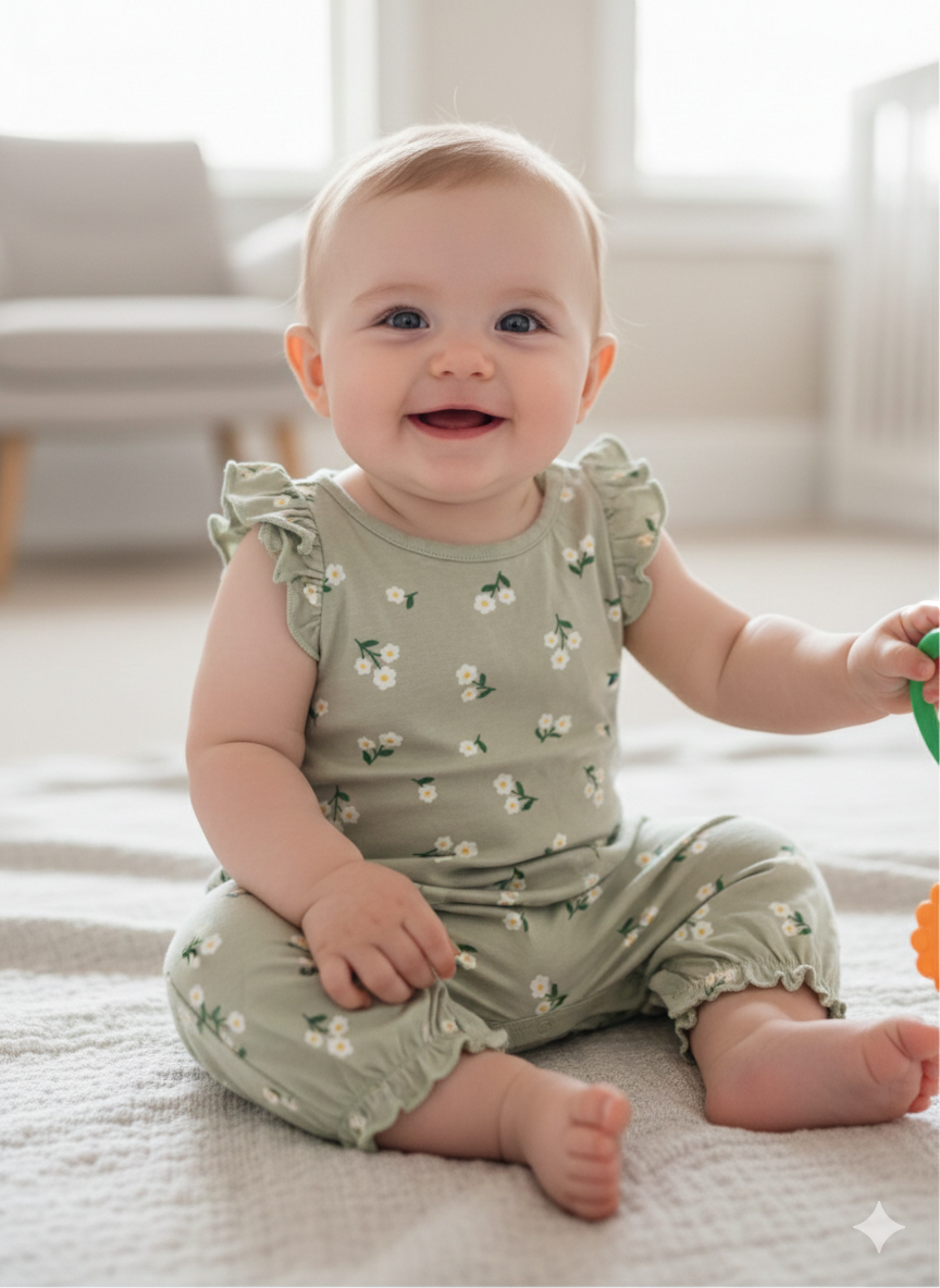 Pistha green- Baby half Jumpsuits