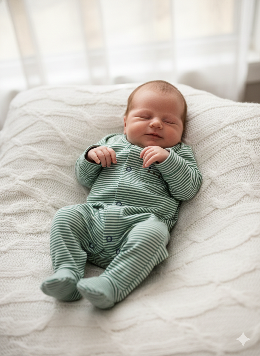 Green with strips-Baby full Jumpsuit