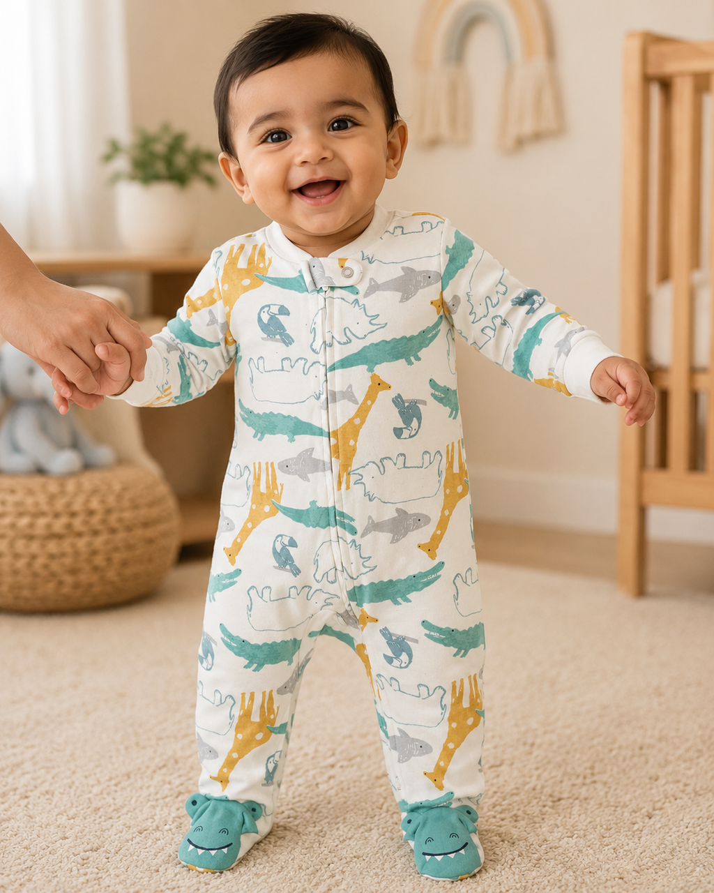 White dino 🦕 - Baby high quality jumpsuit