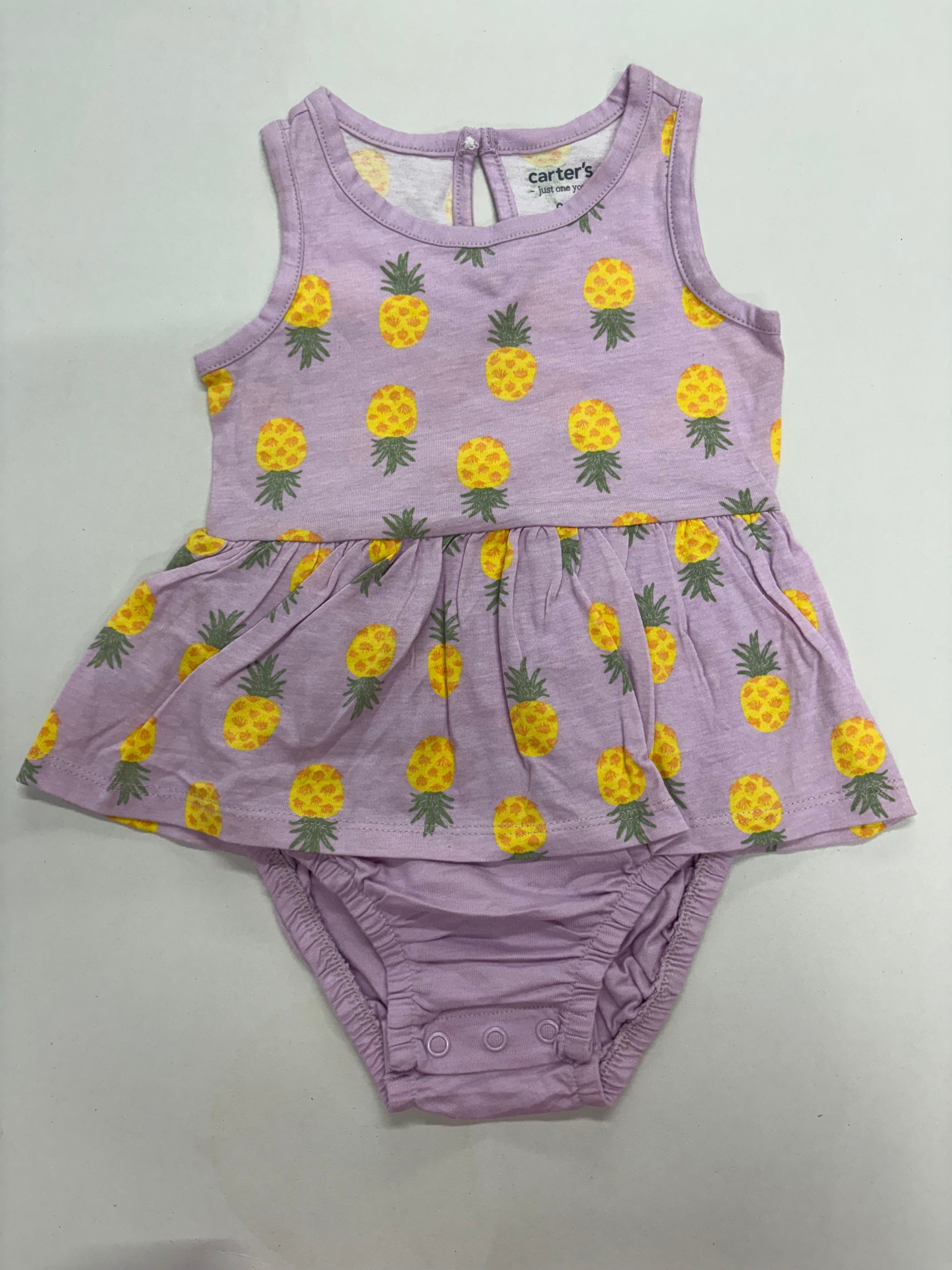 Yellow pine apple -Onesies  frock
