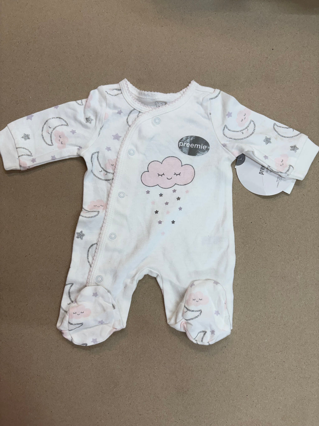 White cloud moon star-Baby full shoes Jumpsuits