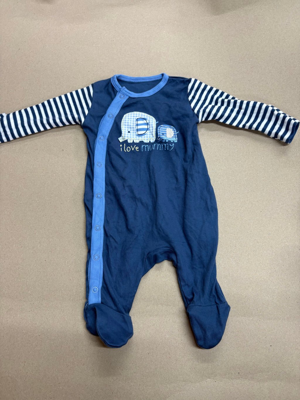 I love mummy with shoe (snap button)-Baby High quality jumpsuit