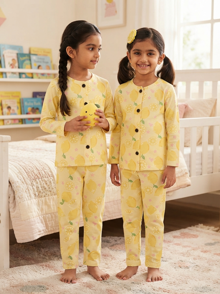 Premium winter wears, Front open ￼ Lemon, yellow with lemon, theme LoopKnit-5
