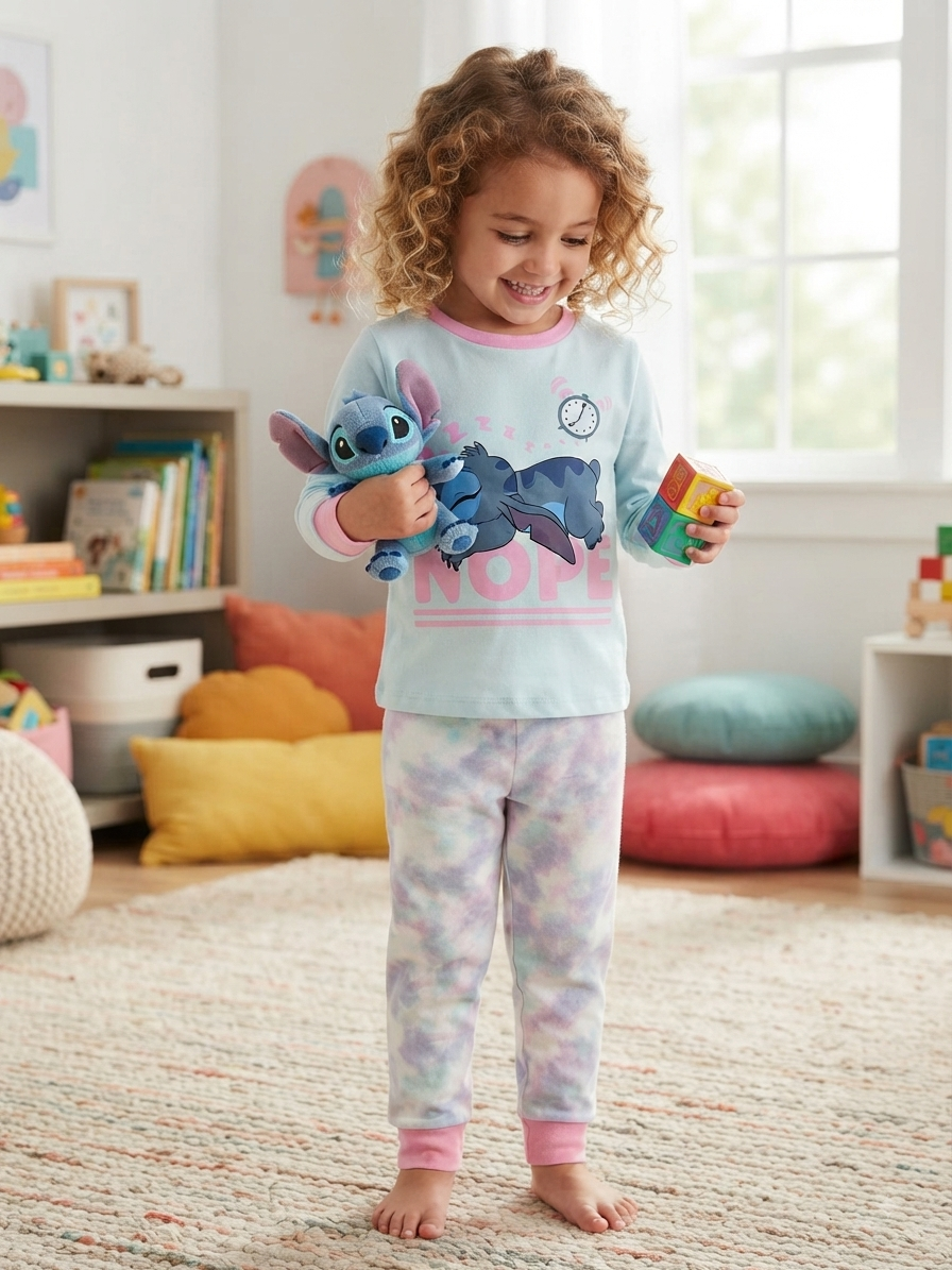 Sleeping Stitch-Kids Full Sleeve Set