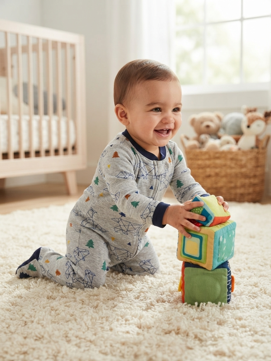 Grey with Tree🌲 with shoe (zipper)-Baby High quality jumpsuit
