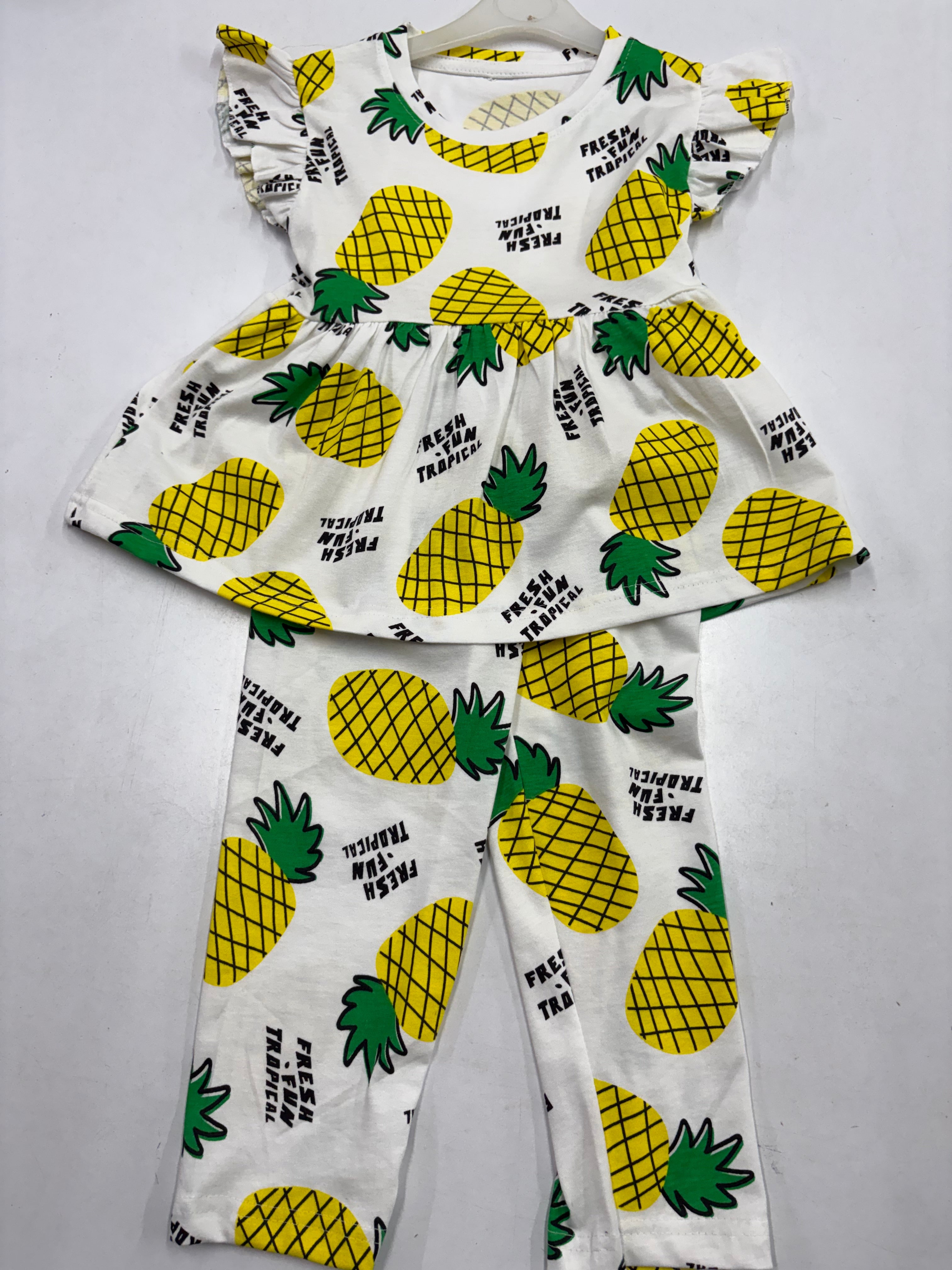 Pineapple Peplum Co-ord Girls set.
