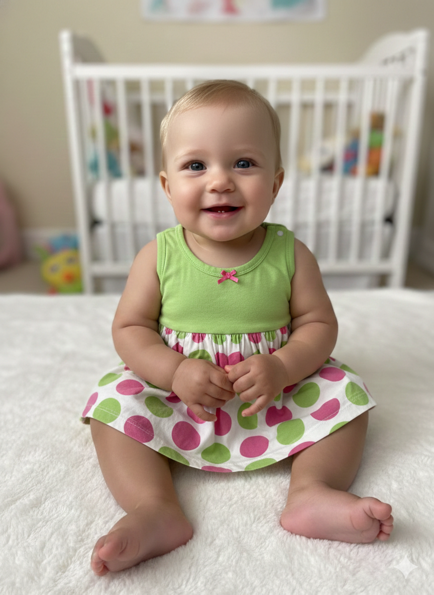 Light green with pocket-Baby Sleeveless Frock