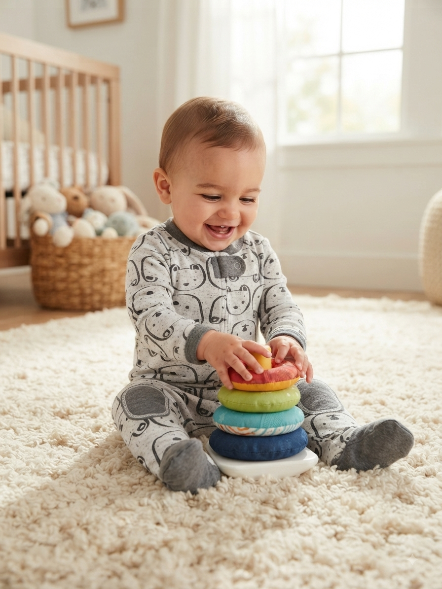 Grey Teddy face with shoe (zipper)-Baby High quality jumpsuit