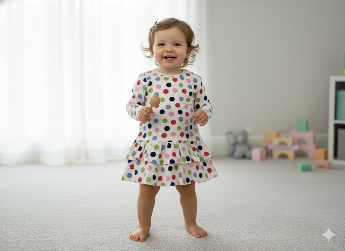 Multi colour circle - baby full sleeve top