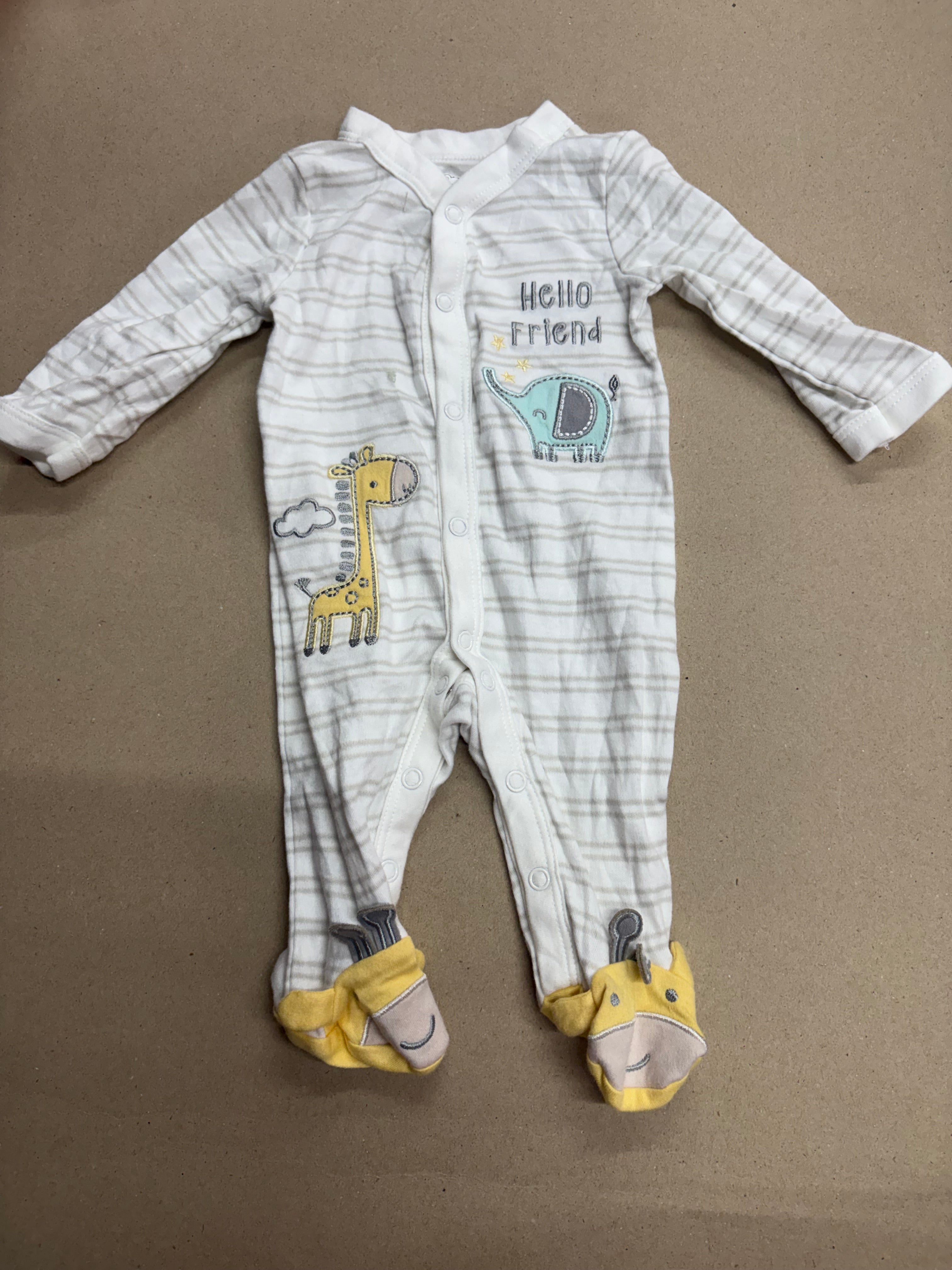 Hello Friends with shoe(snap button)-Baby High quality jumpsuit