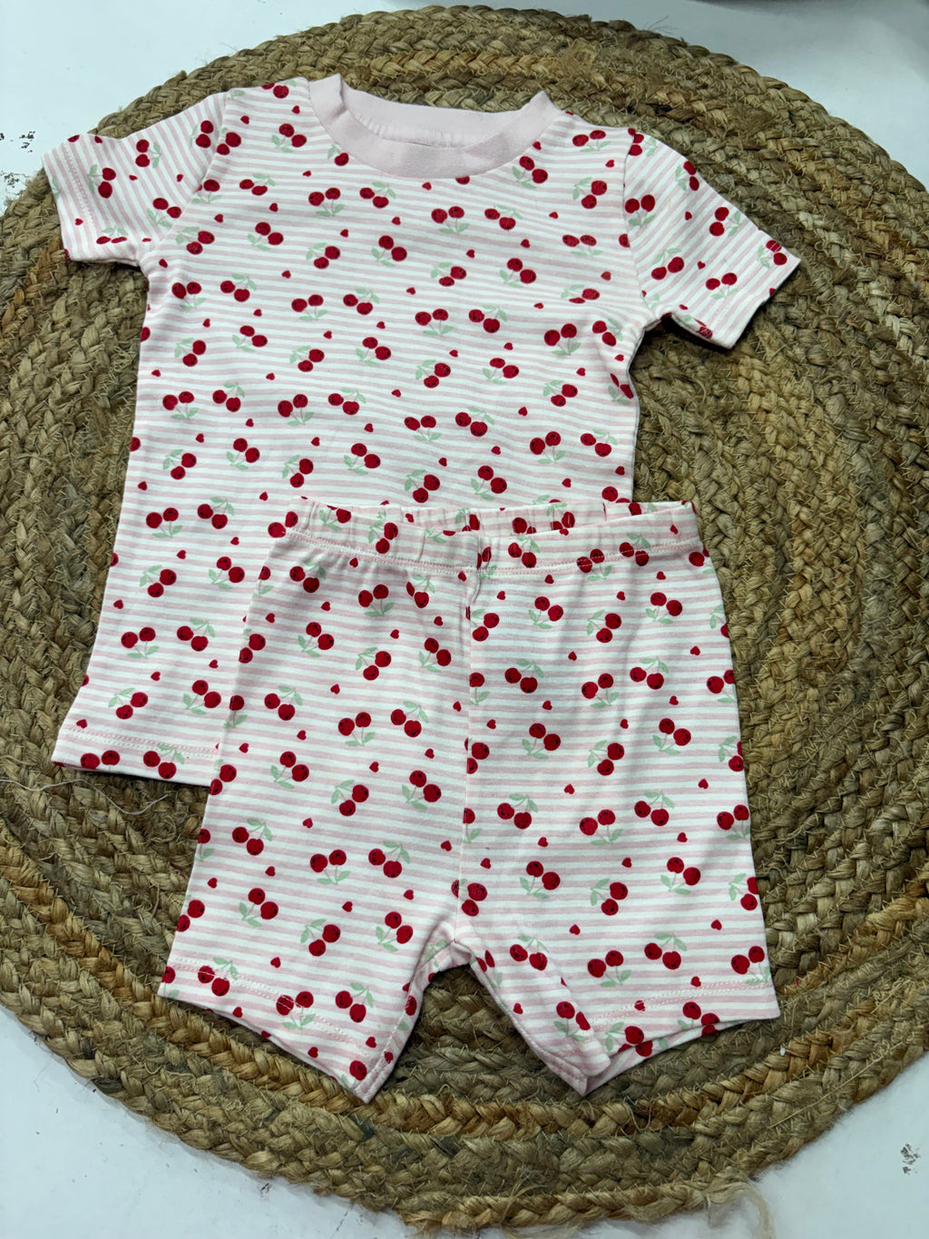 Pink with red cherry’s  -Kids Co-Ord Set premium quality