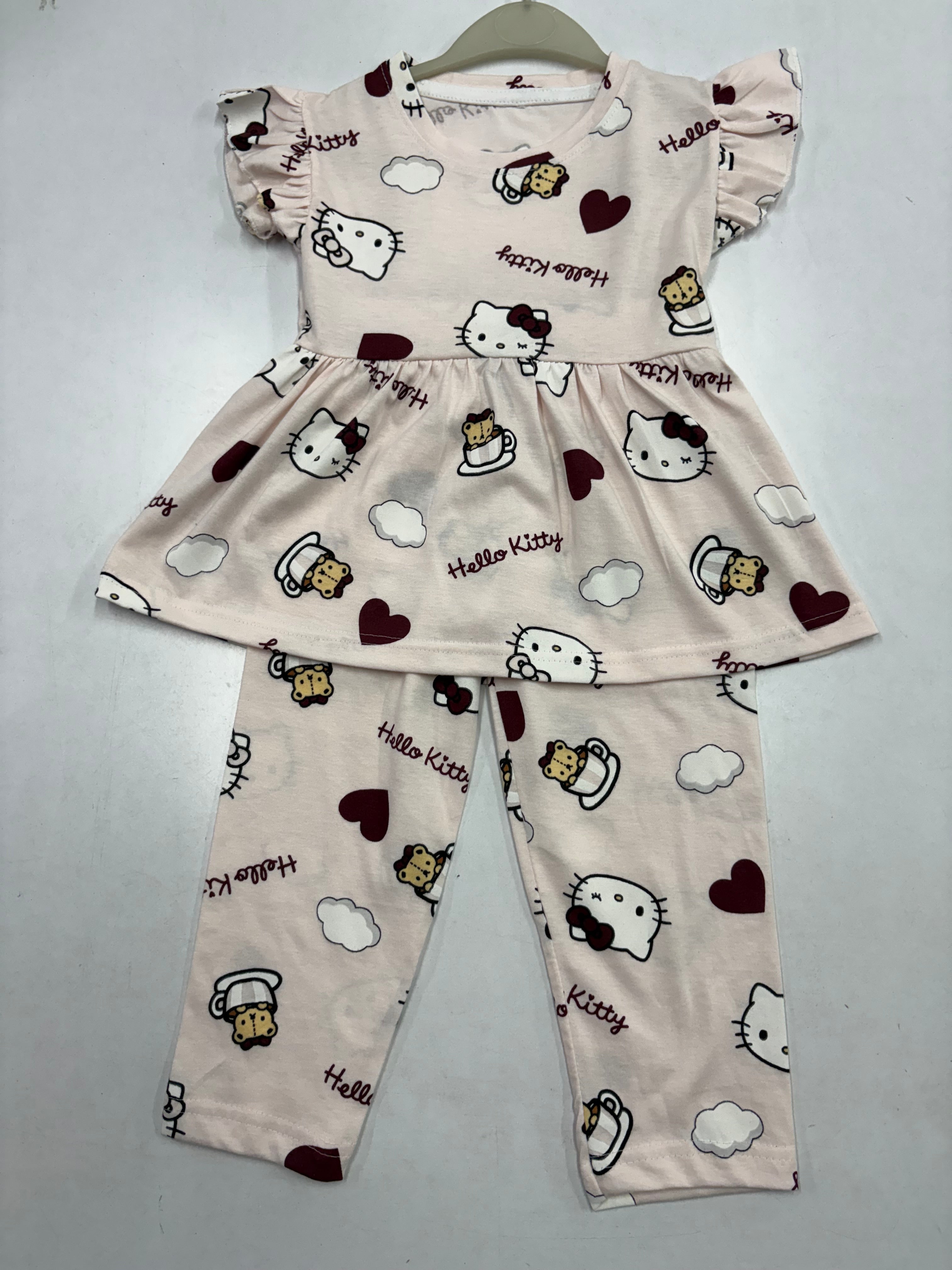 Cream Peplum Co-ord Girls set