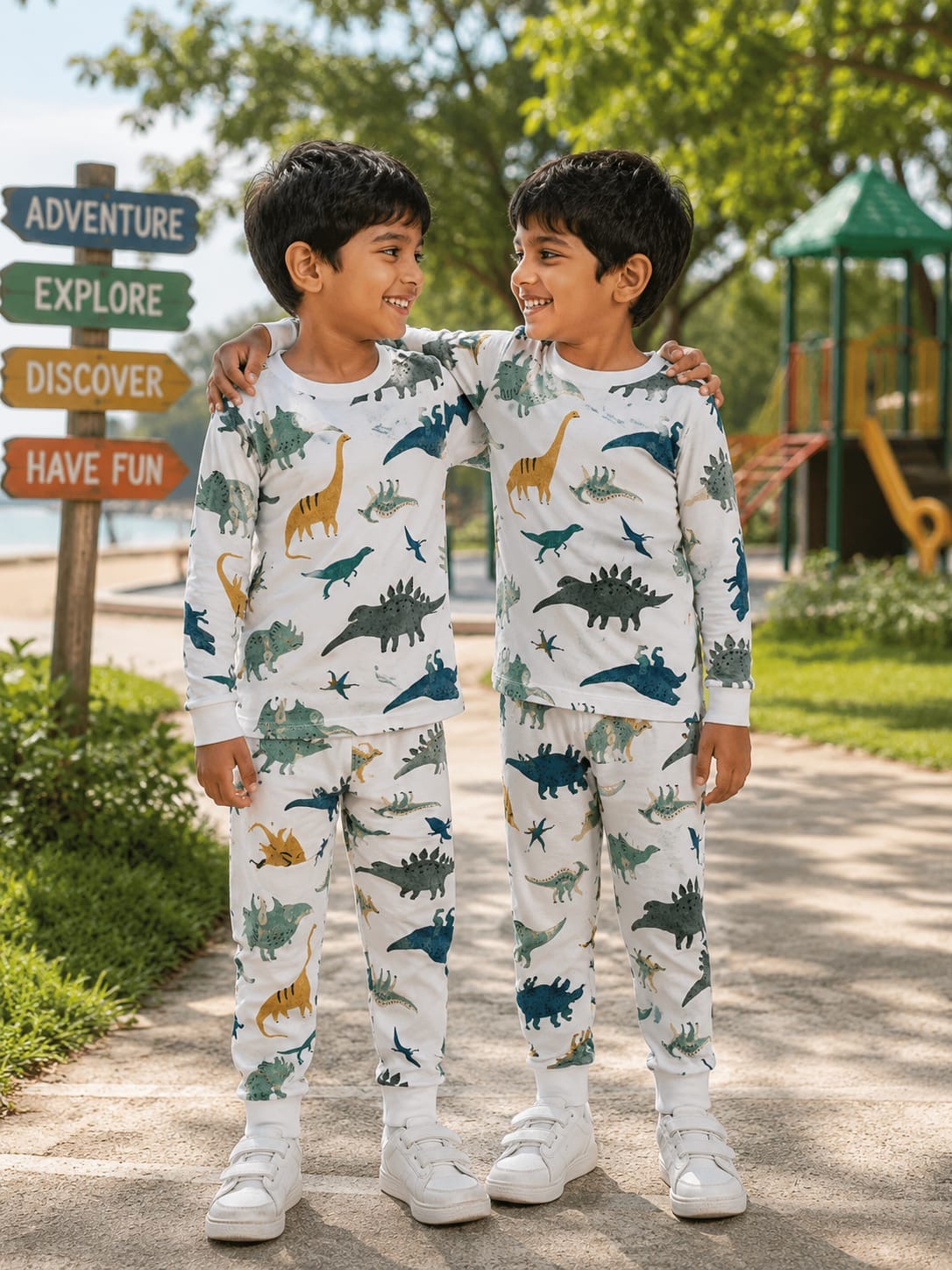 Blue base dino -Kids Full Sleeve Set
