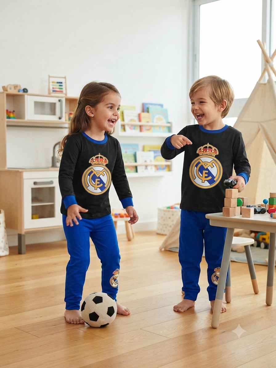 Black with Blue👑-Kids Full Sleeve Set
