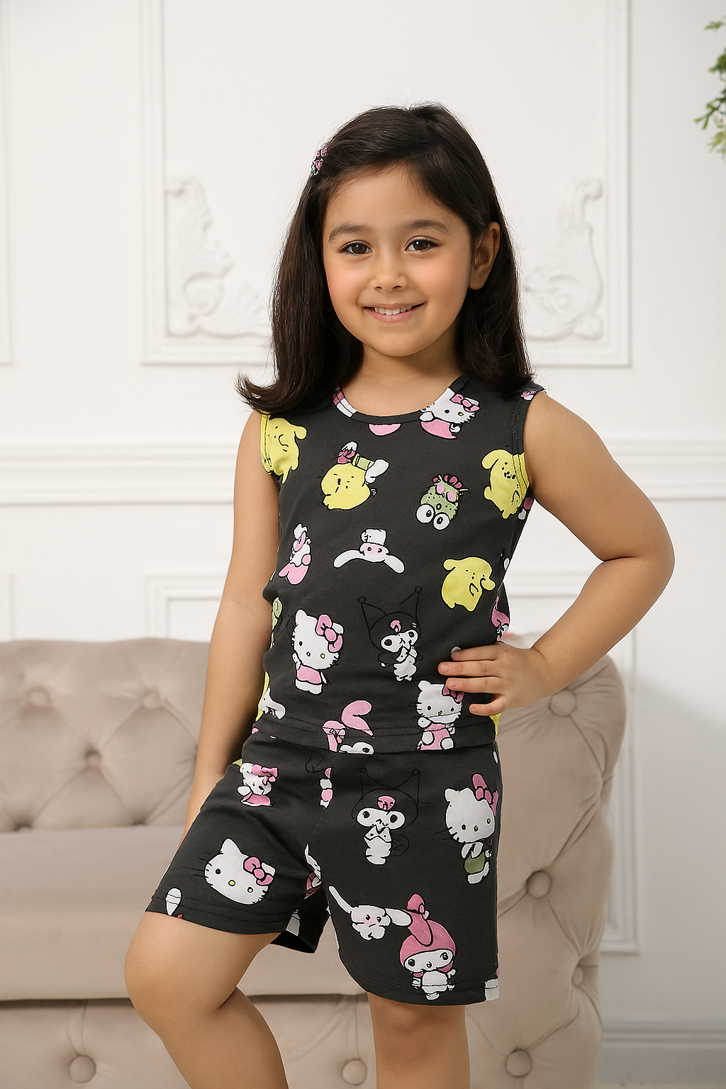 Black Kitty - Sleeveless co-ords