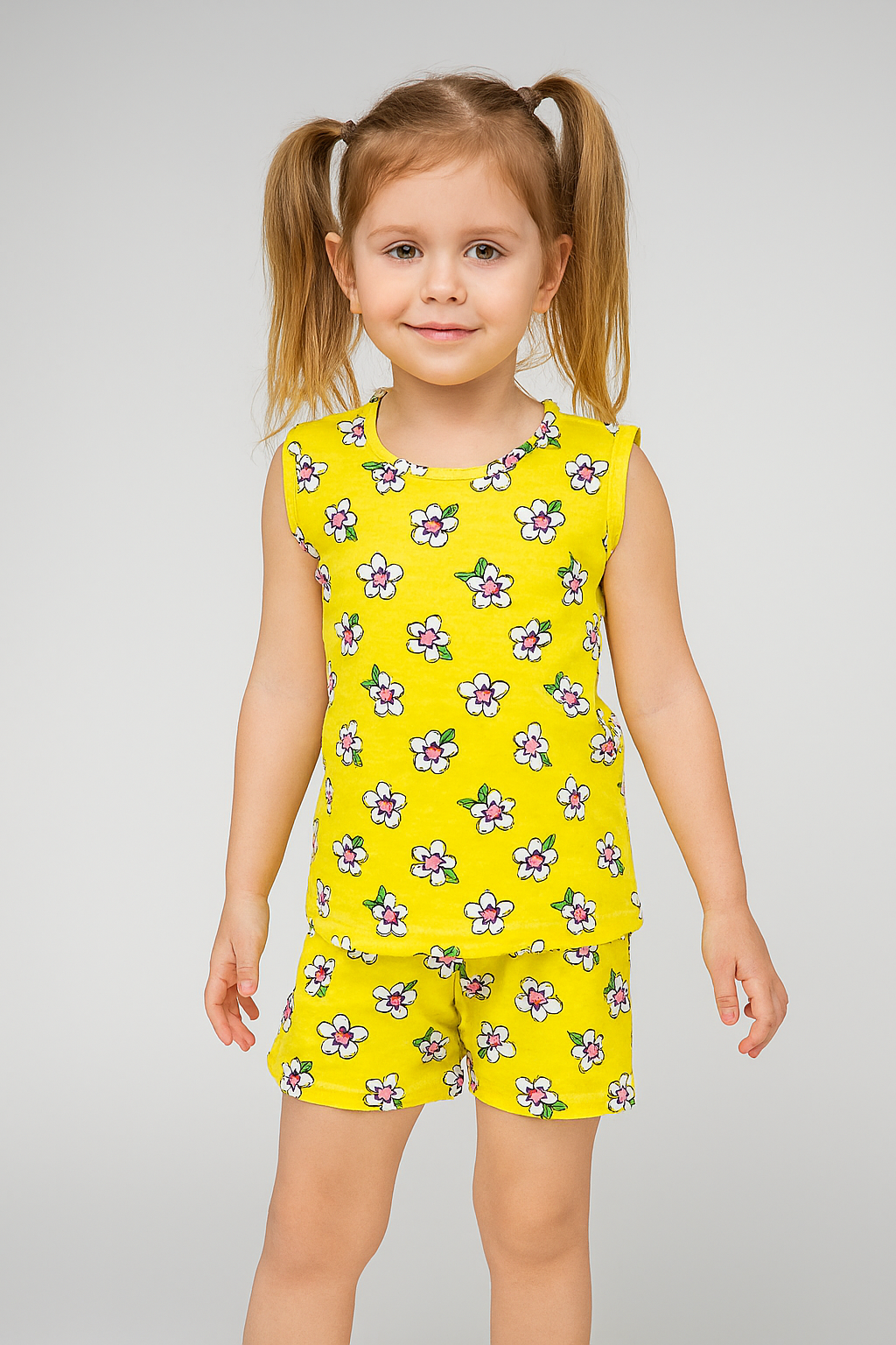 Yellow with Flowers - Sleeveless co-ords