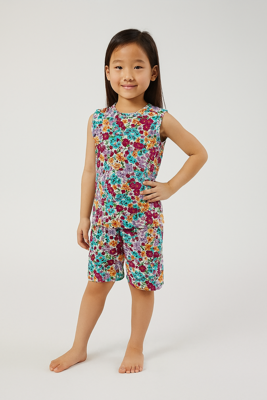 Multi colour Flowers - Sleeveless co-ords