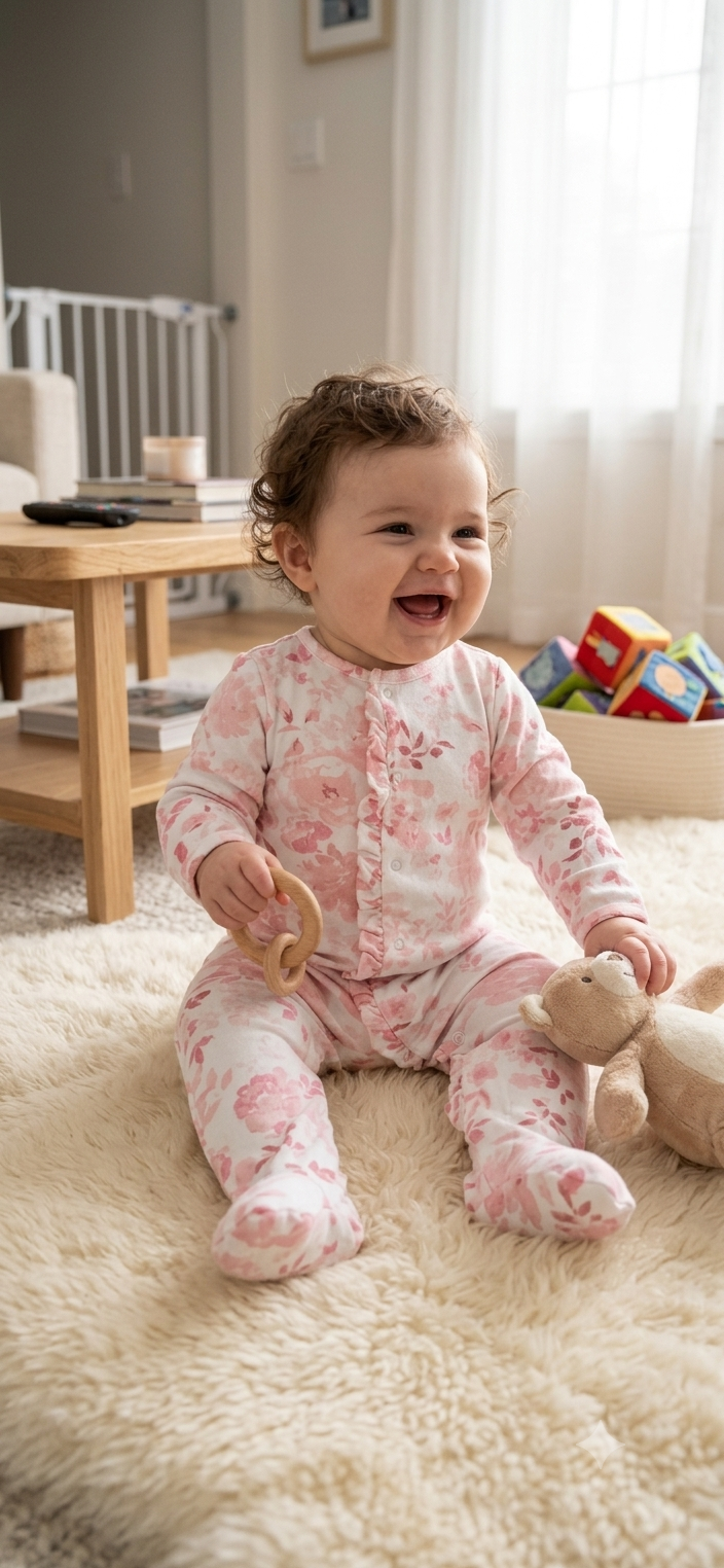 Light pink leaf 🌿 with shoe (snap button)- Baby high quality jumpsuit