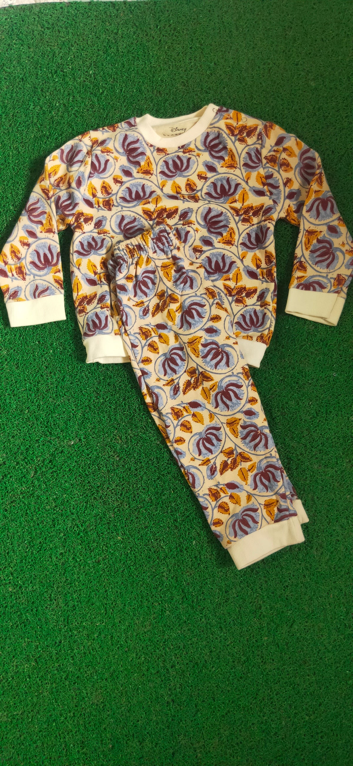 Beige base -LoopKnit Pajama sets