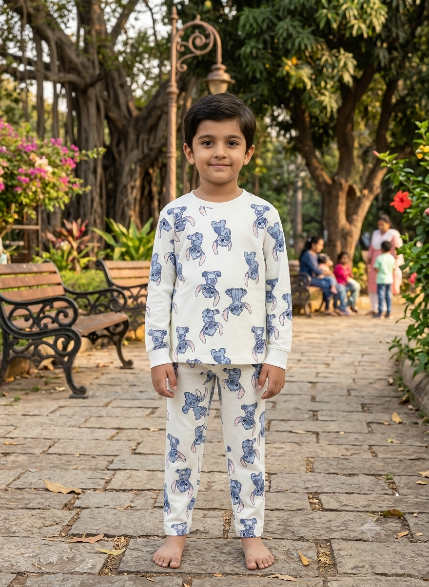 Premium winter wear-Snuggle Bunny Kids Lounge Set