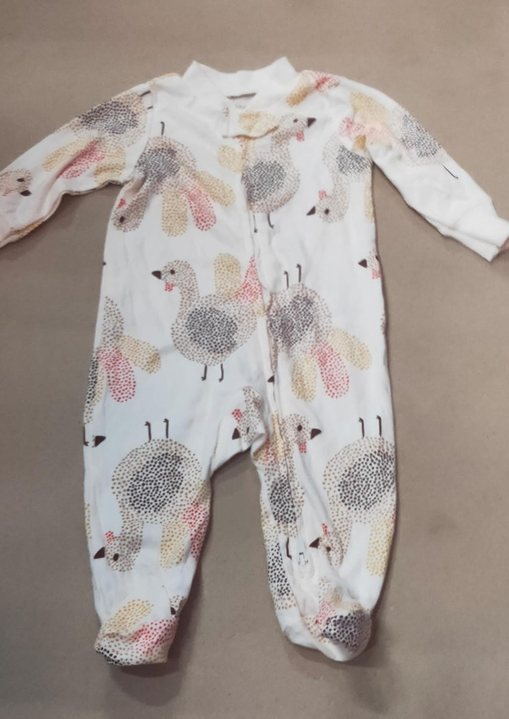 white dot colour birds with shoe Baby high quality jumpsuit