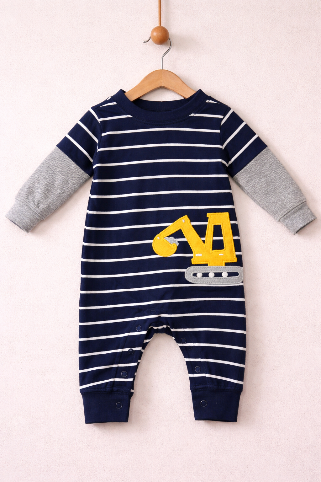 Navy with gray - Baby Jumpsuits