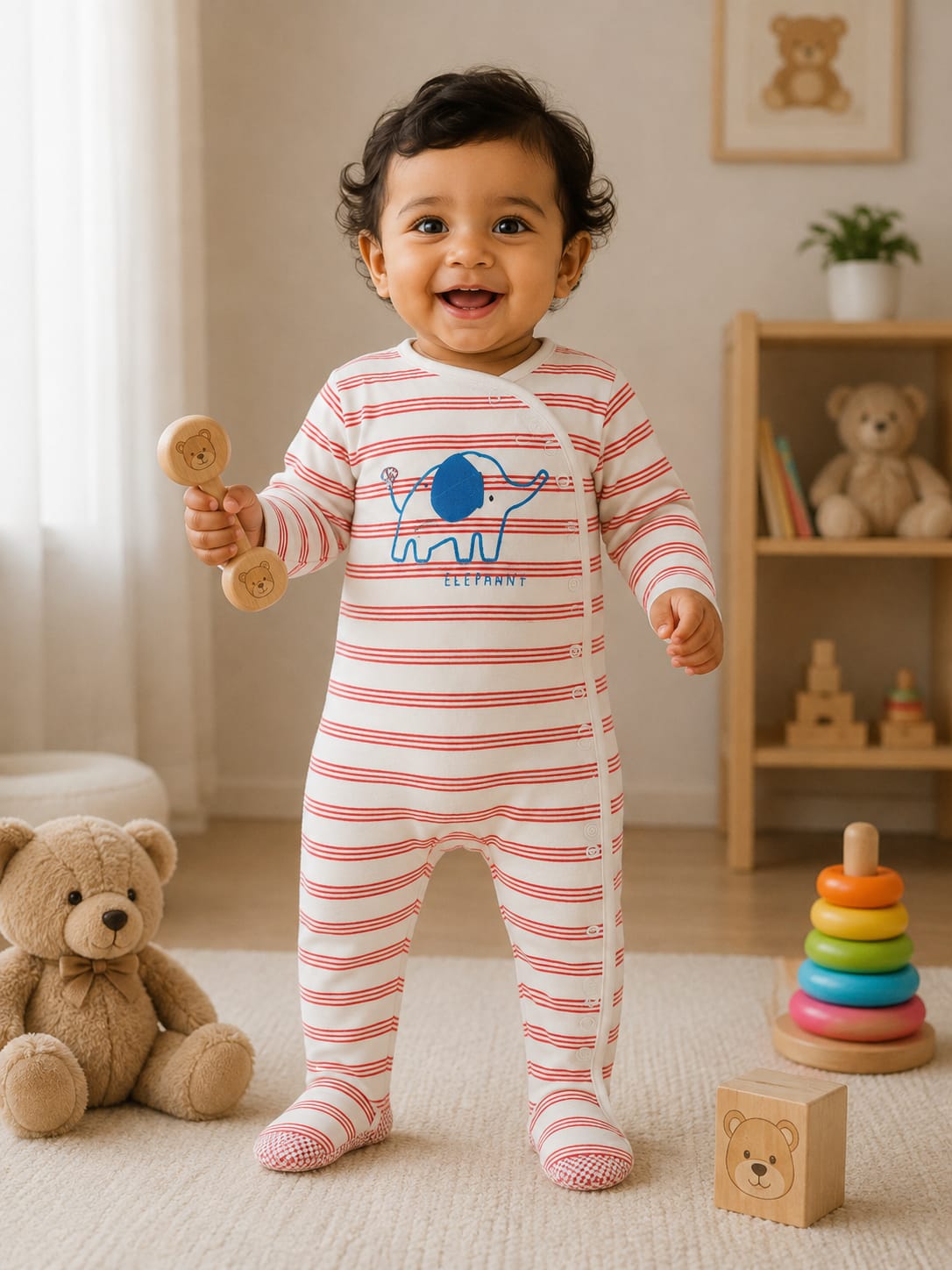 Marron elephant 🐘 Baby high quality jumpsuit