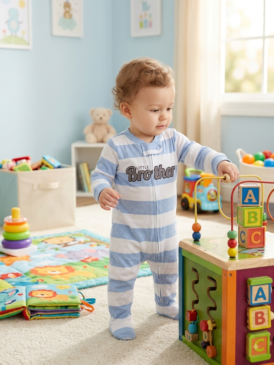 little brothers with shoe(zipper)-Baby full jumpsuit