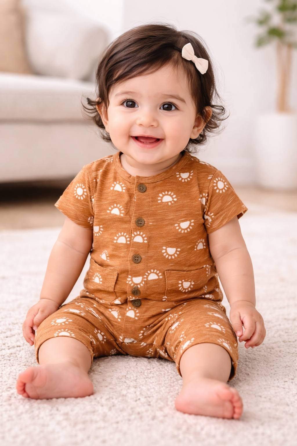 Rust brown (terracotta shade) 🤎 -Baby Jumpsuit