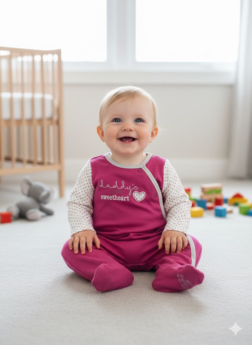 Soft, stylish, and super adorable — the perfect romper for daddy’s little princess