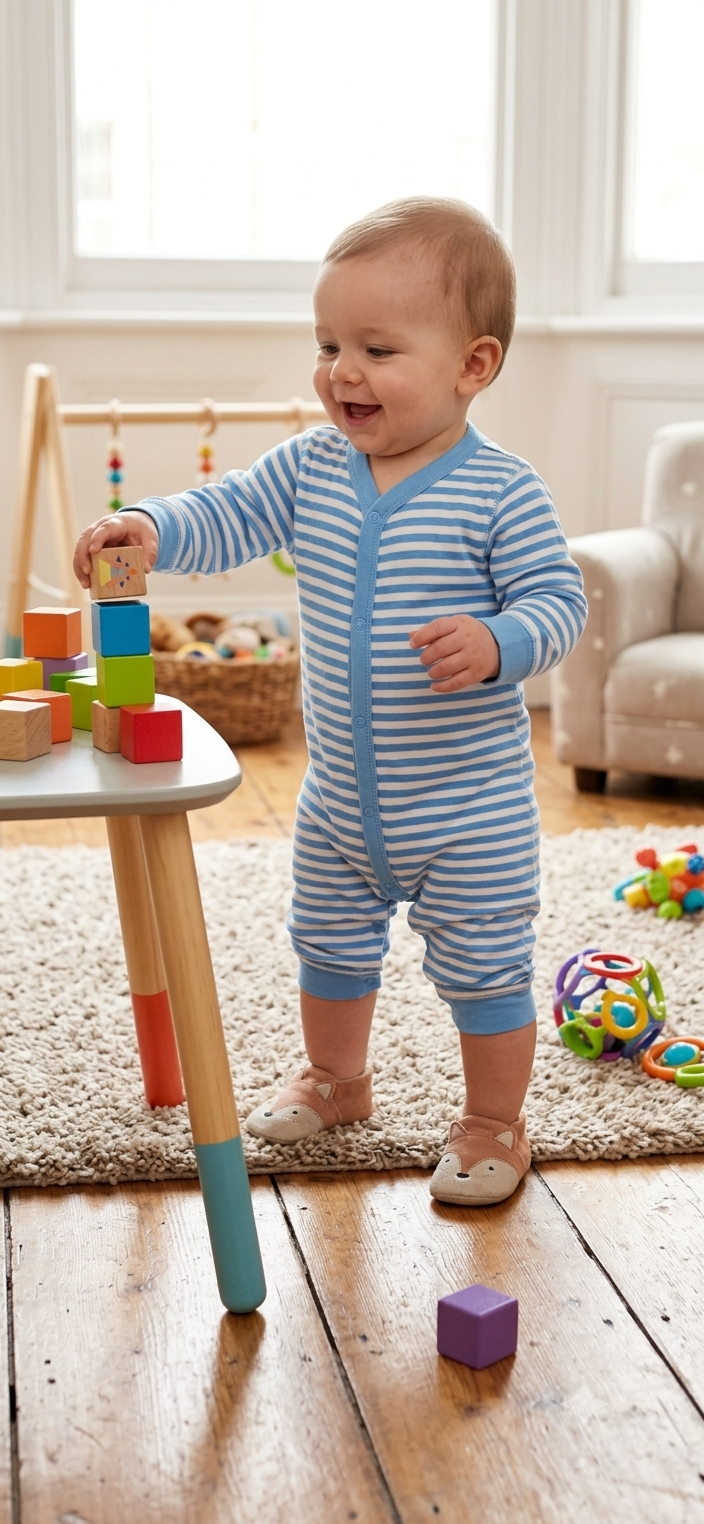 Blue with white line ( snap button)Baby High quality jumpsuit