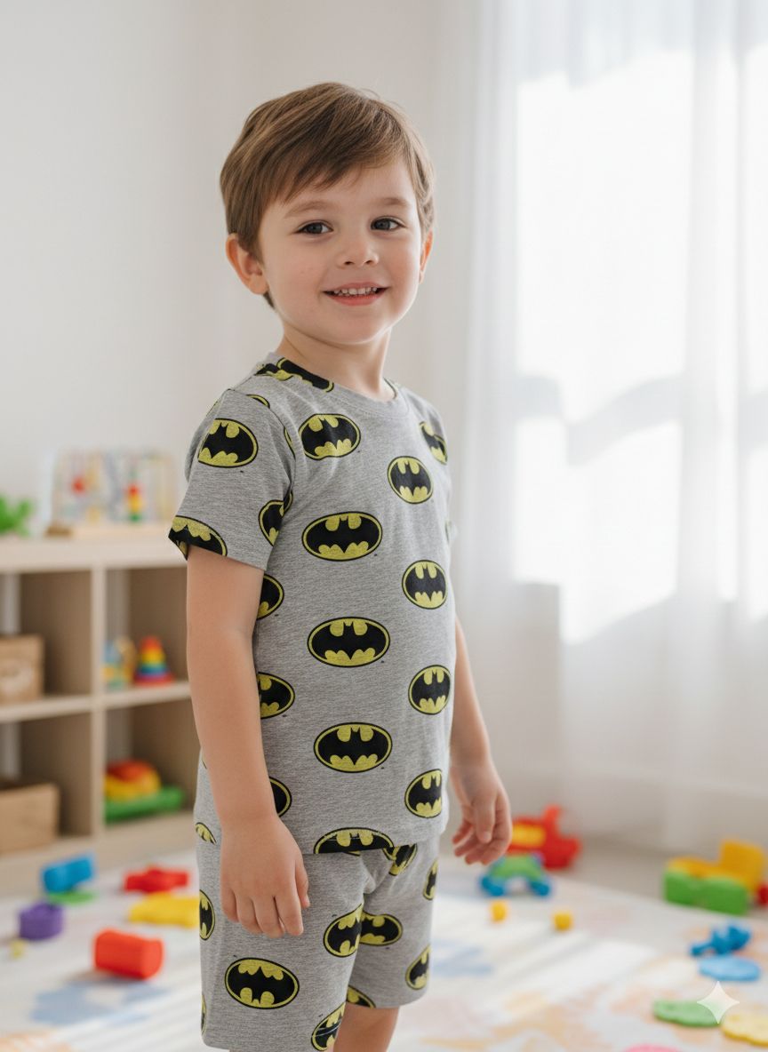 Bat man-Half sleeve Shorts Set