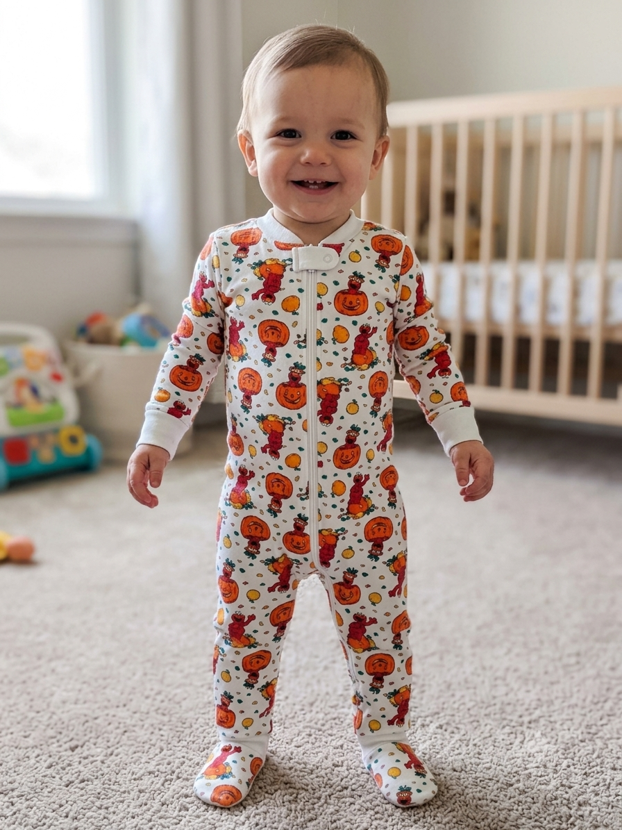 Orange pumpkin Baby high quality jumpsuit
