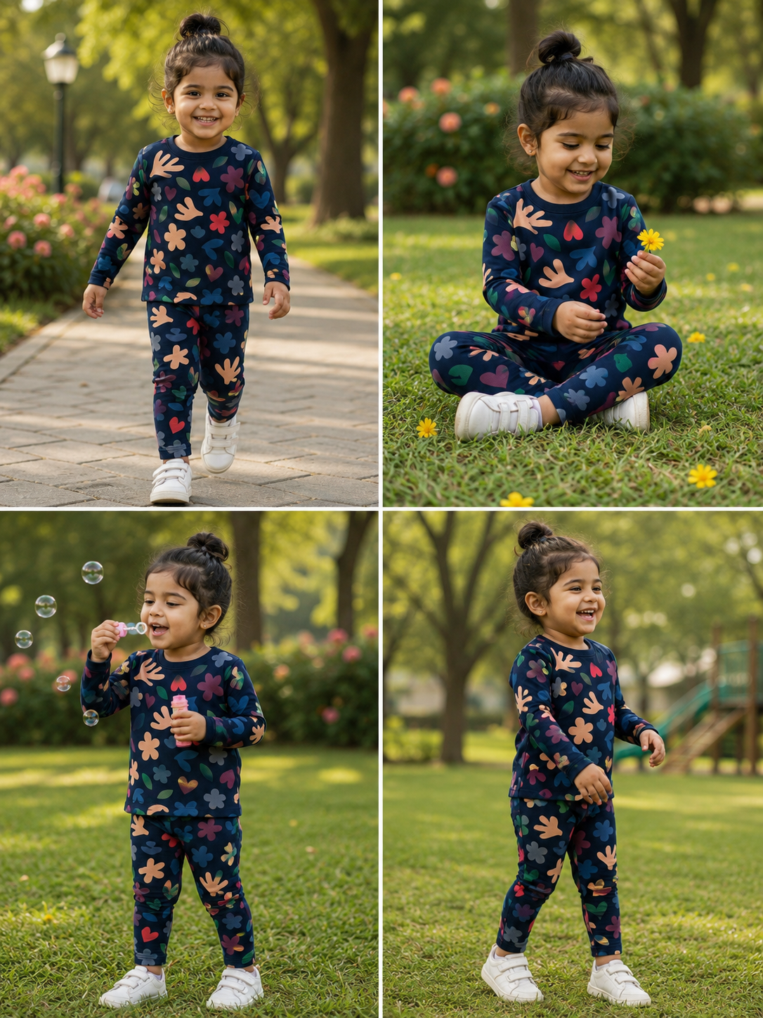 Premium winter  Loop net- Black base  Multiple colour prints