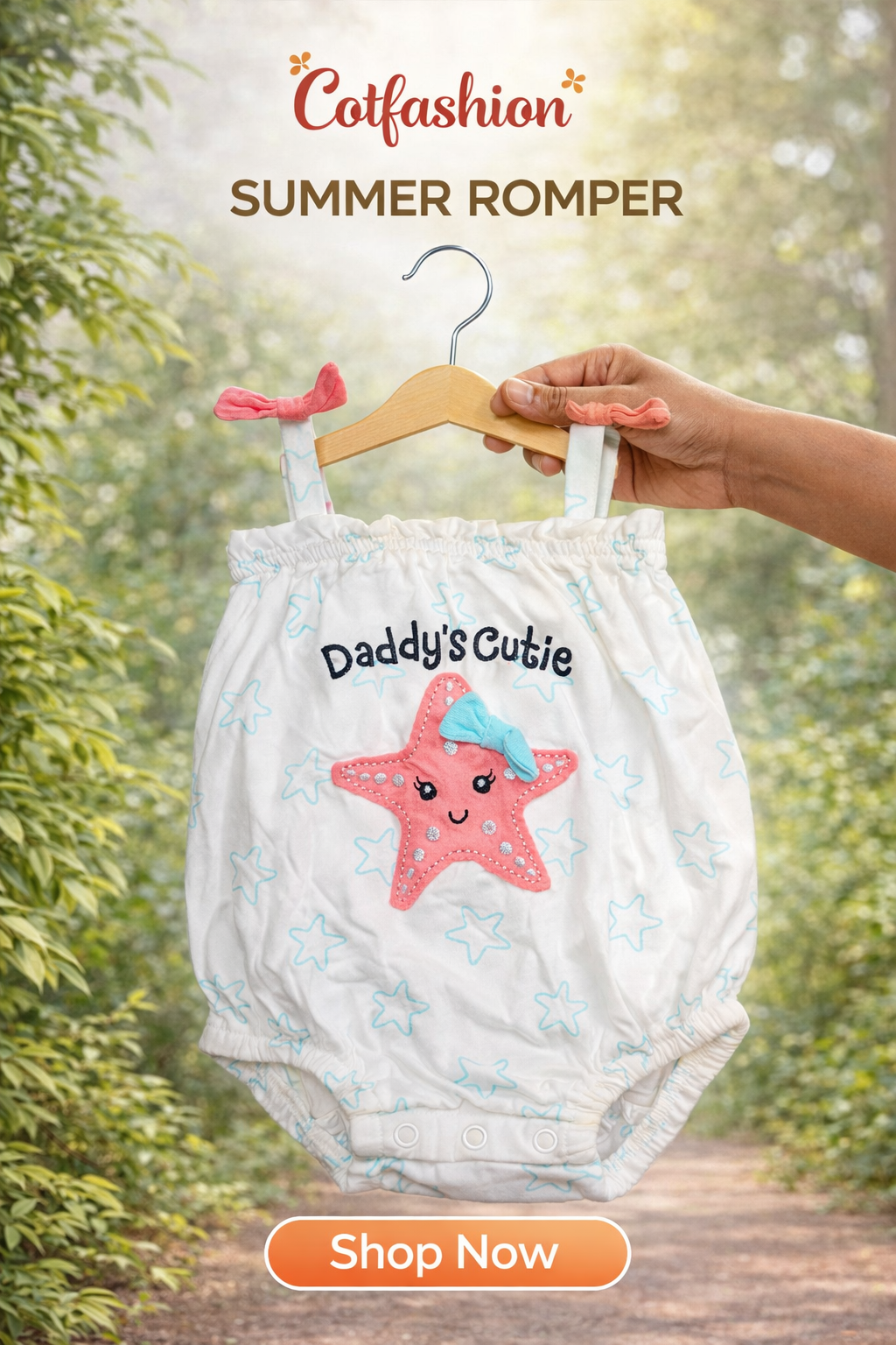 White with star ⭐ - Baby Romper