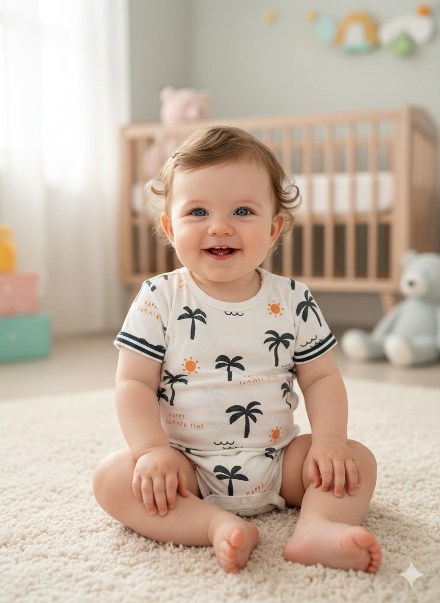 Happy summer time -High  Quality Baby half Jumpsuits