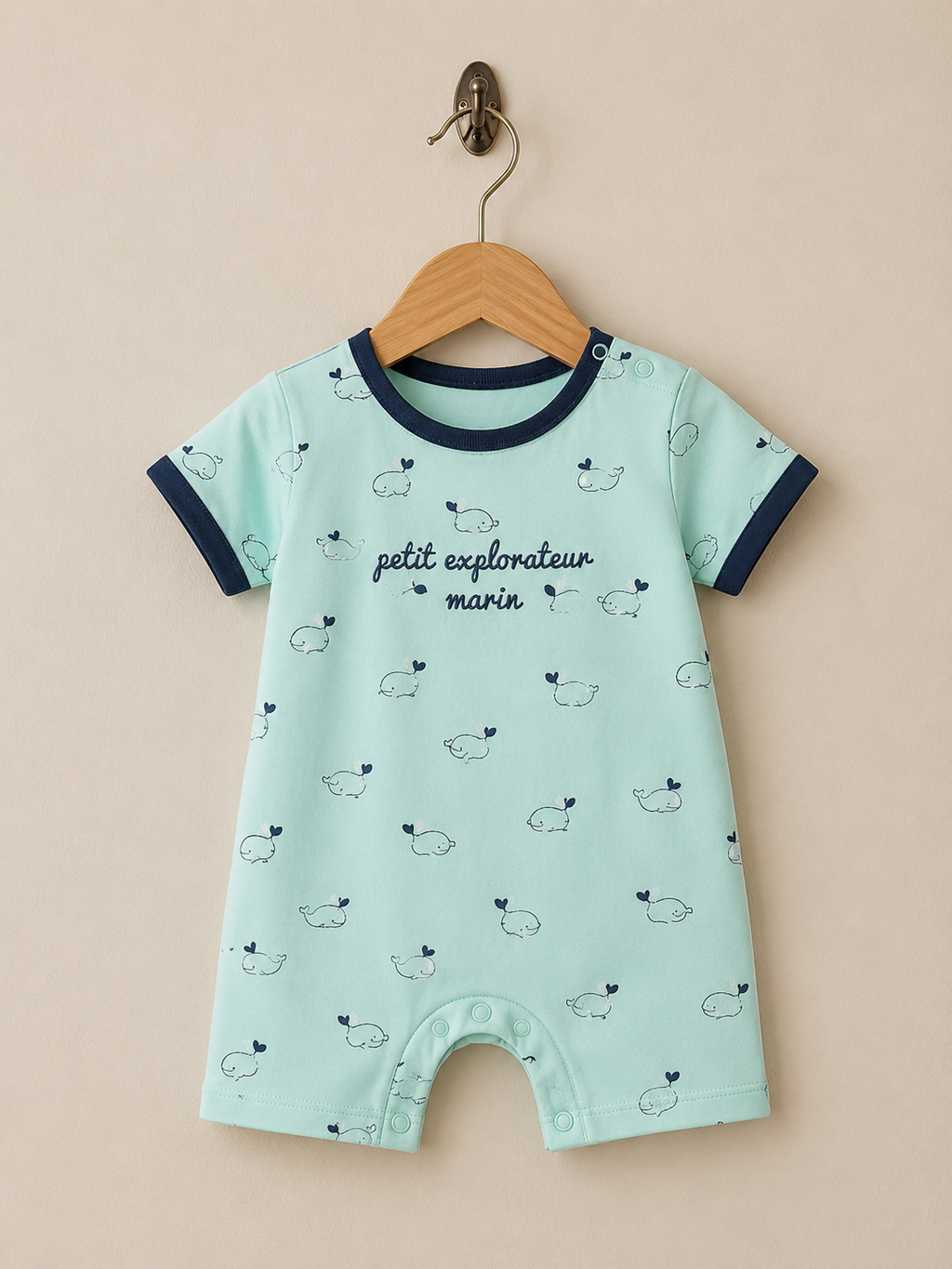 Fish 🦈print -Baby Half Jumpsuit